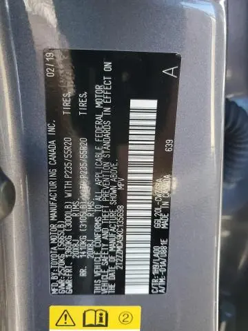 2019 LEXUS RX 350 BASE  