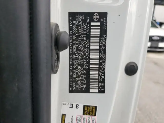 2016 TOYOTA SCION TC   