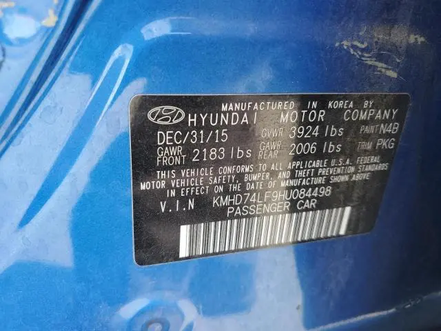 2017 HYUNDAI ELANTRA SE  