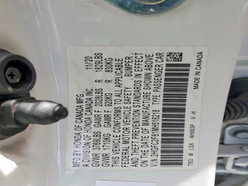 2021 HONDA CIVIC SPORT  