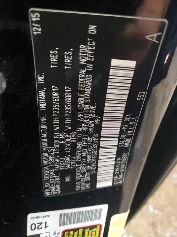2016 TOYOTA SIENNA XLE  