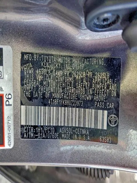 2017 TOYOTA CAMRY LE  