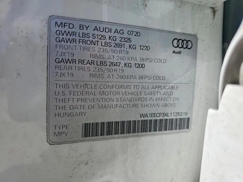 2020 AUDI Q3 PREMIUM PLUS S-LINE  