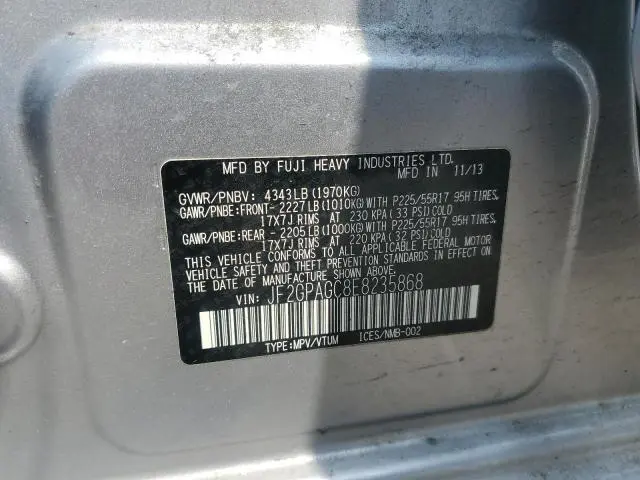 2014 SUBARU XV CROSSTREK 2.0 LIMITED  