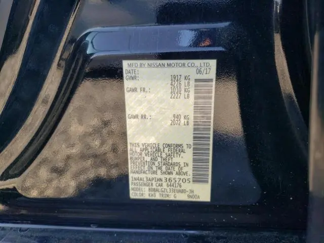 2017 NISSAN ALTIMA 2.5  