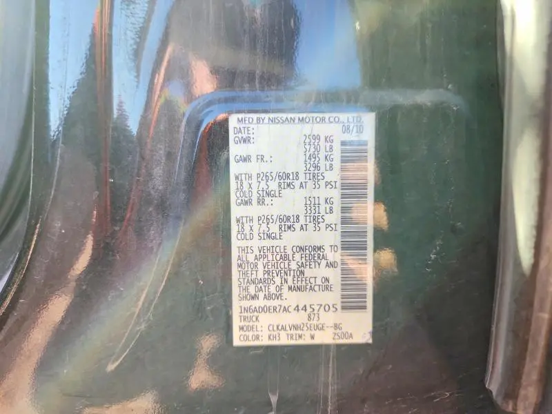 2010 NISSAN FRONTIER CREW CAB SE  