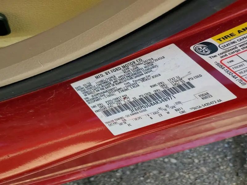 2010 FORD FUSION SEL  