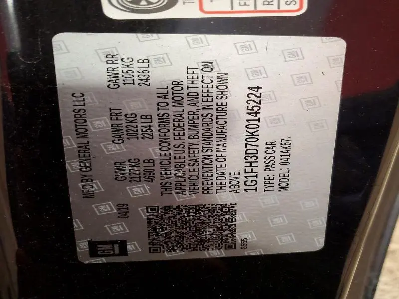 2019 CHEVROLET CAMARO SS  