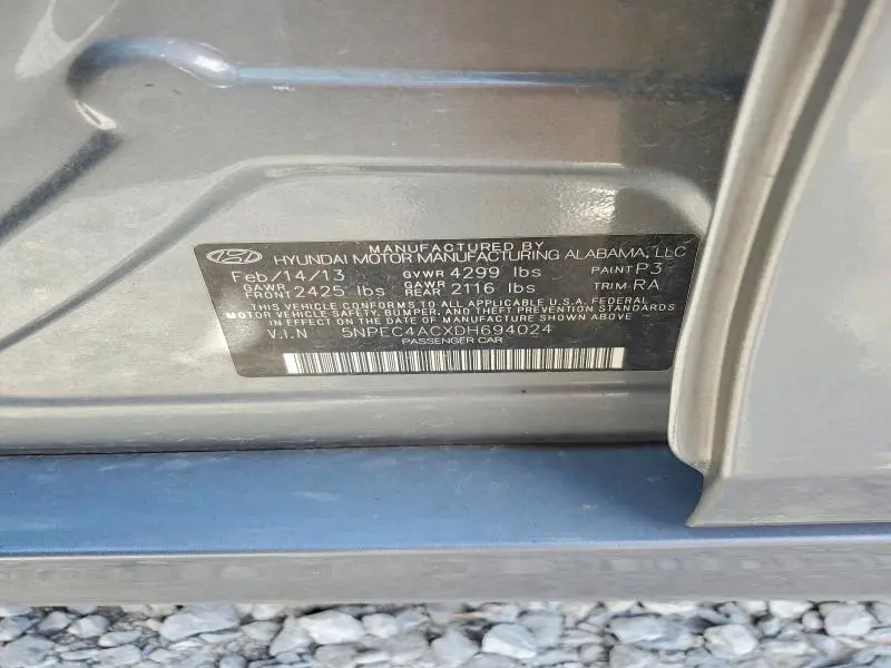 2013 HYUNDAI SONATA   