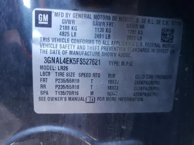 2015 CHEVROLET CAPTIVA LTZ  