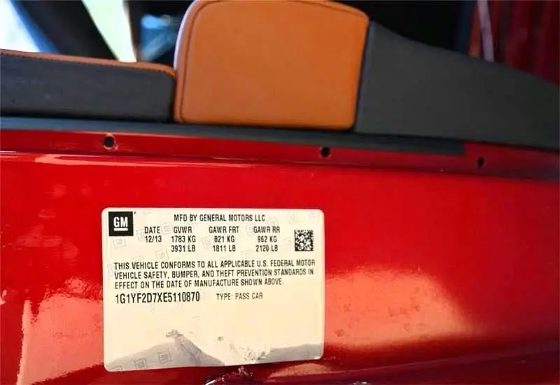 2014 CHEVROLET CORVETTE STINGRAY 3LT  