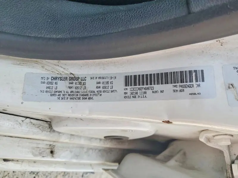 2015 CHRYSLER 200 LIMITED  