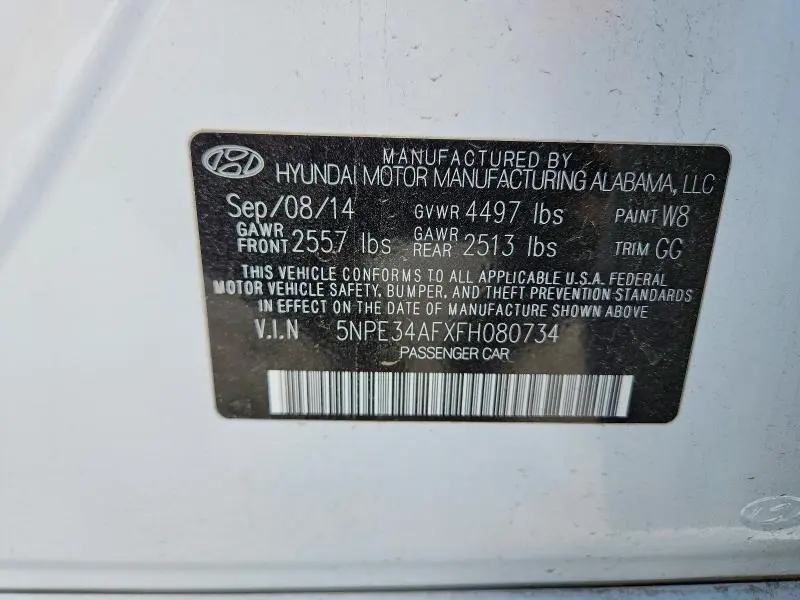 2015 HYUNDAI SONATA   