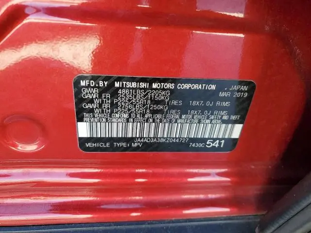 2019 MITSUBISHI OUTLANDER SE  