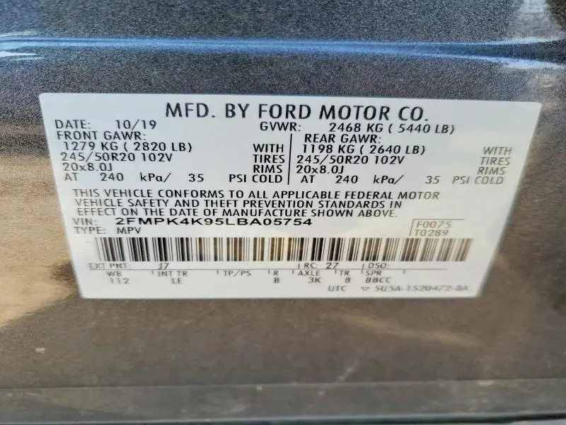 2020 FORD EDGE