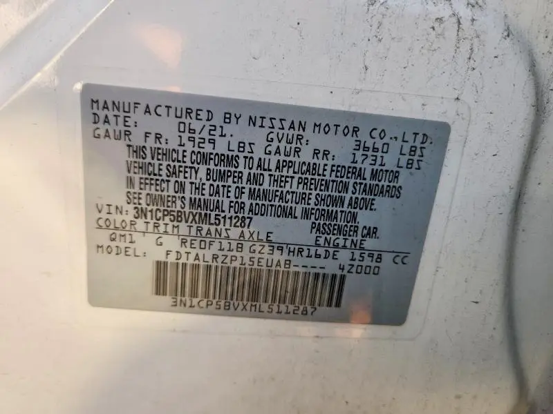 2021 NISSAN KICKS S  