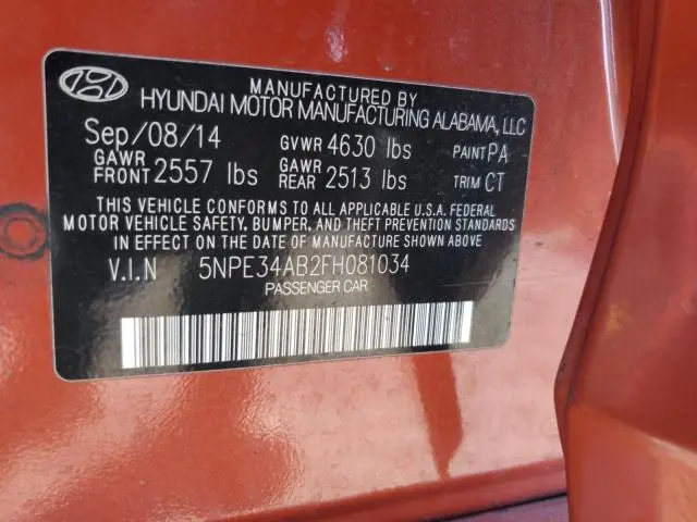 2015 HYUNDAI SONATA SPORT  