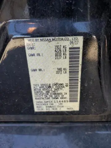 2018 NISSAN ALTIMA 2.5  