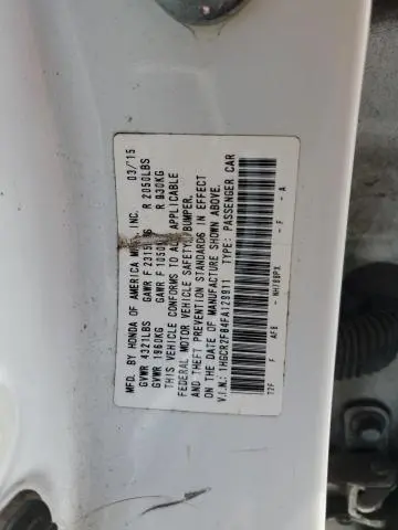 2015 HONDA ACCORD EXL  