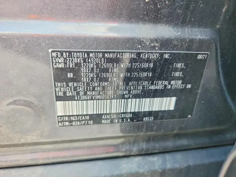 2021 TOYOTA RAV4 LIMITED  