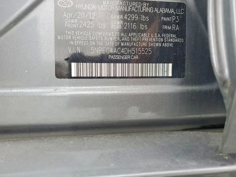 2013 HYUNDAI SONATA LIMITED  