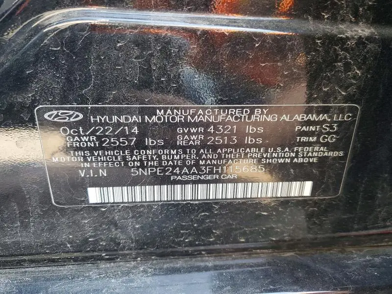 2015 HYUNDAI SONATA ECO  