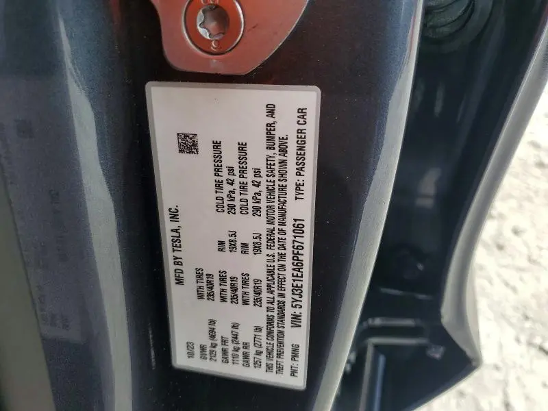 2023 TESLA MODEL 3   