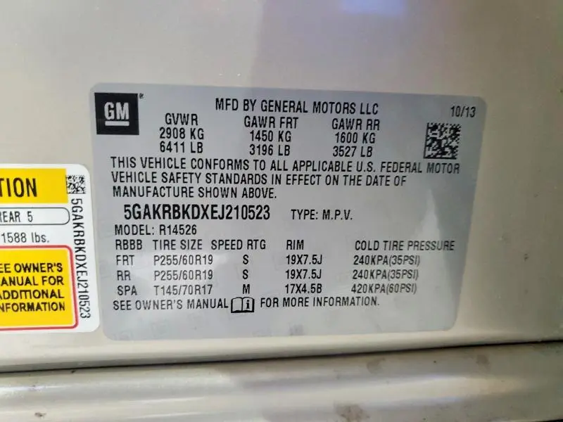 2014 BUICK ENCLAVE   