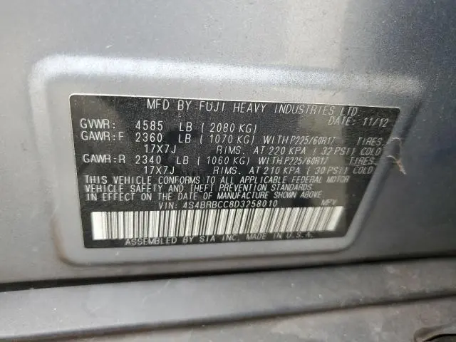 2013 SUBARU OUTBACK 2.5I PREMIUM  