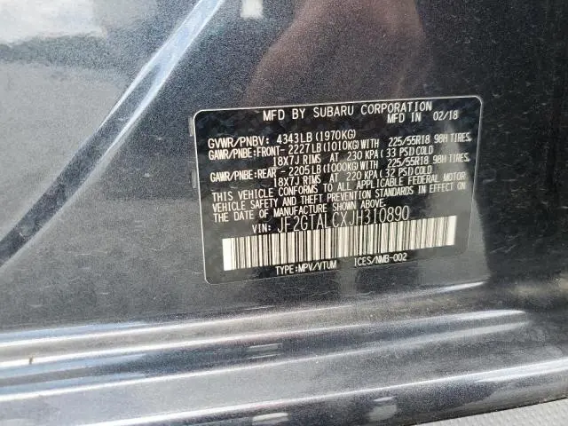 2018 SUBARU CROSSTREK LIMITED  