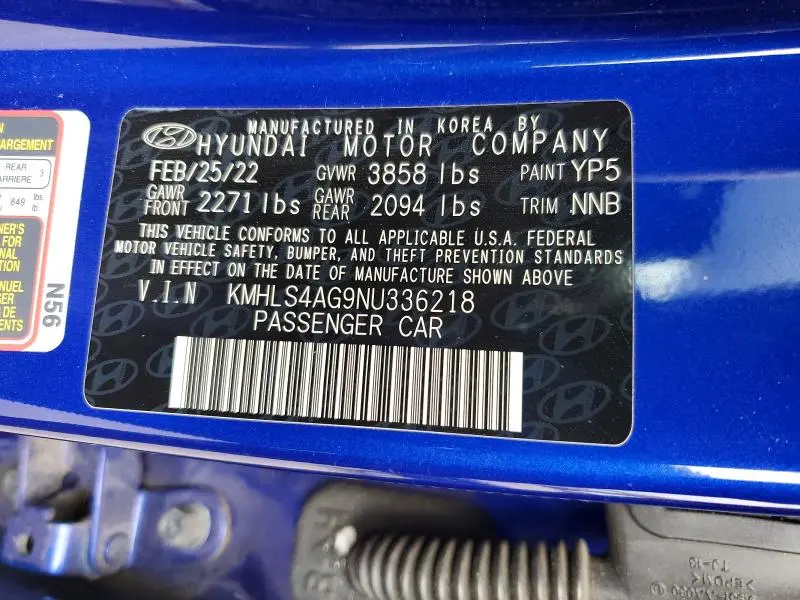 2022 HYUNDAI ELANTRA SEL  