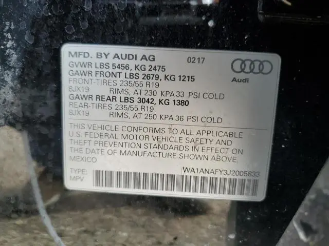 2018 AUDI Q5 PREMIUM  