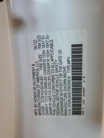 2023 HONDA ODYSSEY EXL  