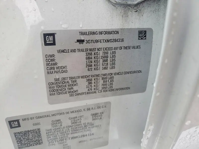 2021 GMC SIERRA K1500 DENALI  