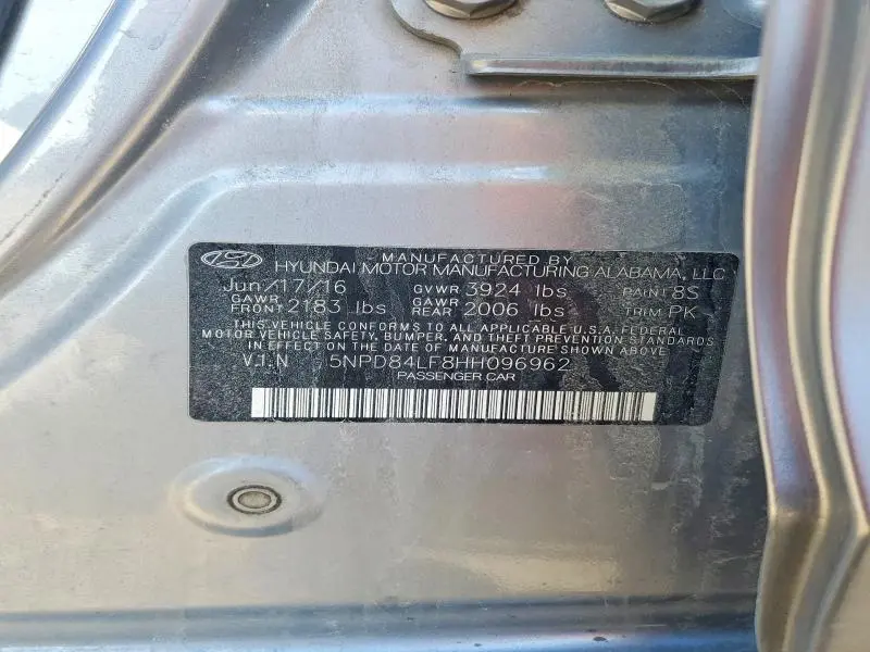 2017 HYUNDAI ELANTRA SE  
