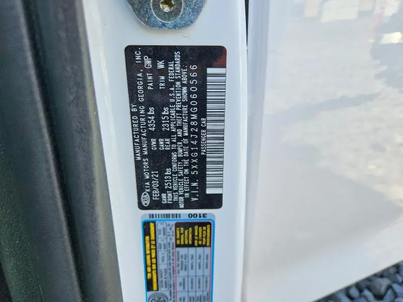 2021 KIA K5 LXS  