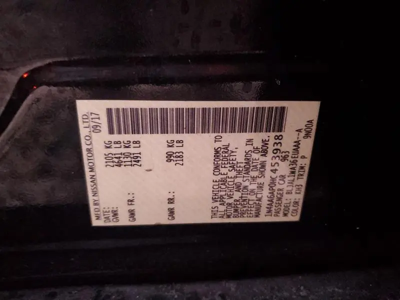 2017 NISSAN MAXIMA 3.5S  