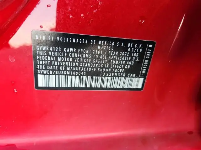 2019 VOLKSWAGEN JETTA SEL  