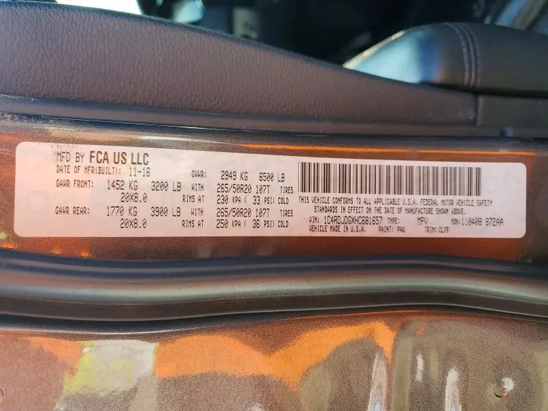 2017 DODGE DURANGO GT  