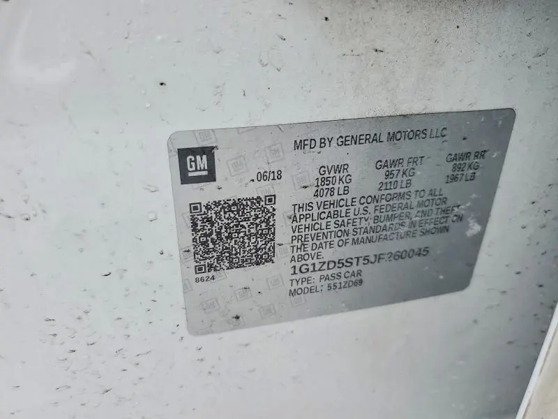 2018 CHEVROLET MALIBU LT  