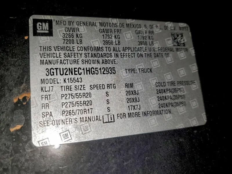 2017 GMC SIERRA K1500 SLT  