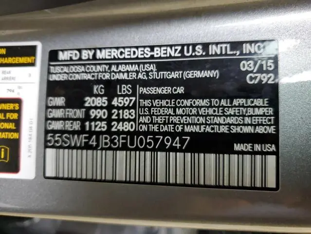 2015 MERCEDES-BENZ C 300  