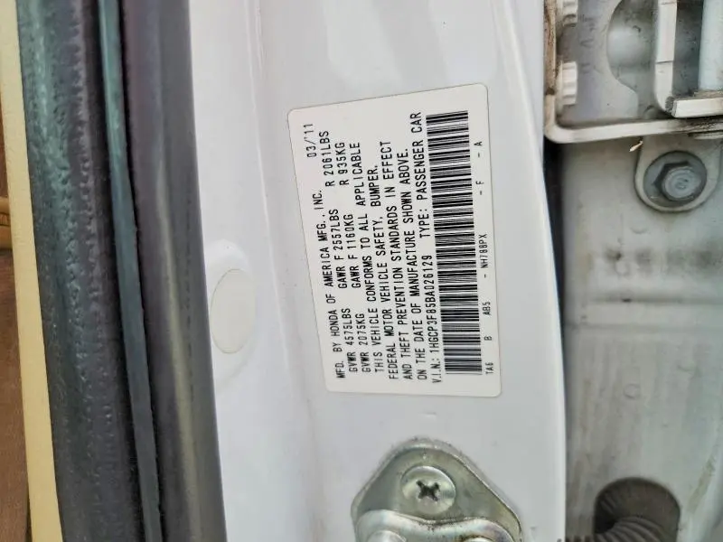 2011 HONDA ACCORD EXL  