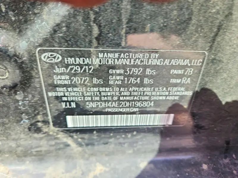 2013 HYUNDAI ELANTRA GLS  