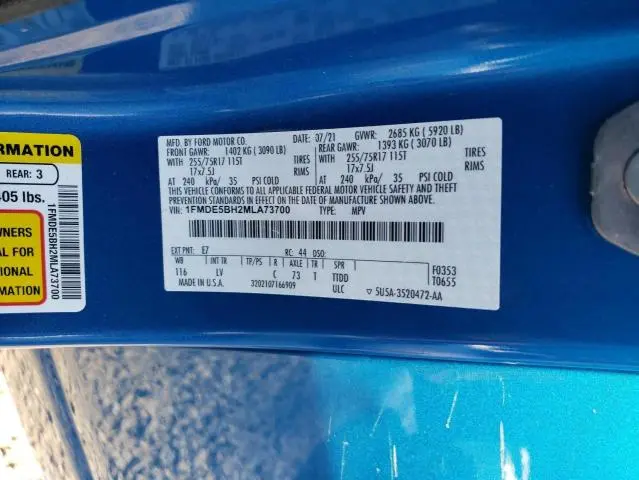 2021 FORD BRONCO BASE  