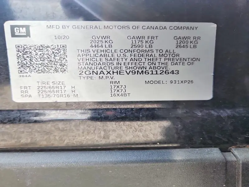 2021 CHEVROLET EQUINOX LS  