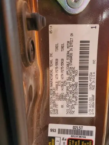 2014 TOYOTA TUNDRA CREWMAX PLATINUM  