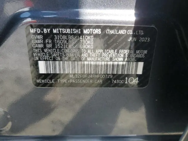 2024 MITSUBISHI MIRAGE G4 ES