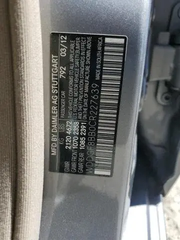 2012 MERCEDES-BENZ C 300 4MATIC  