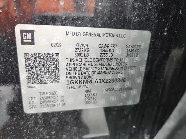 2019 GMC ACADIA SLE  